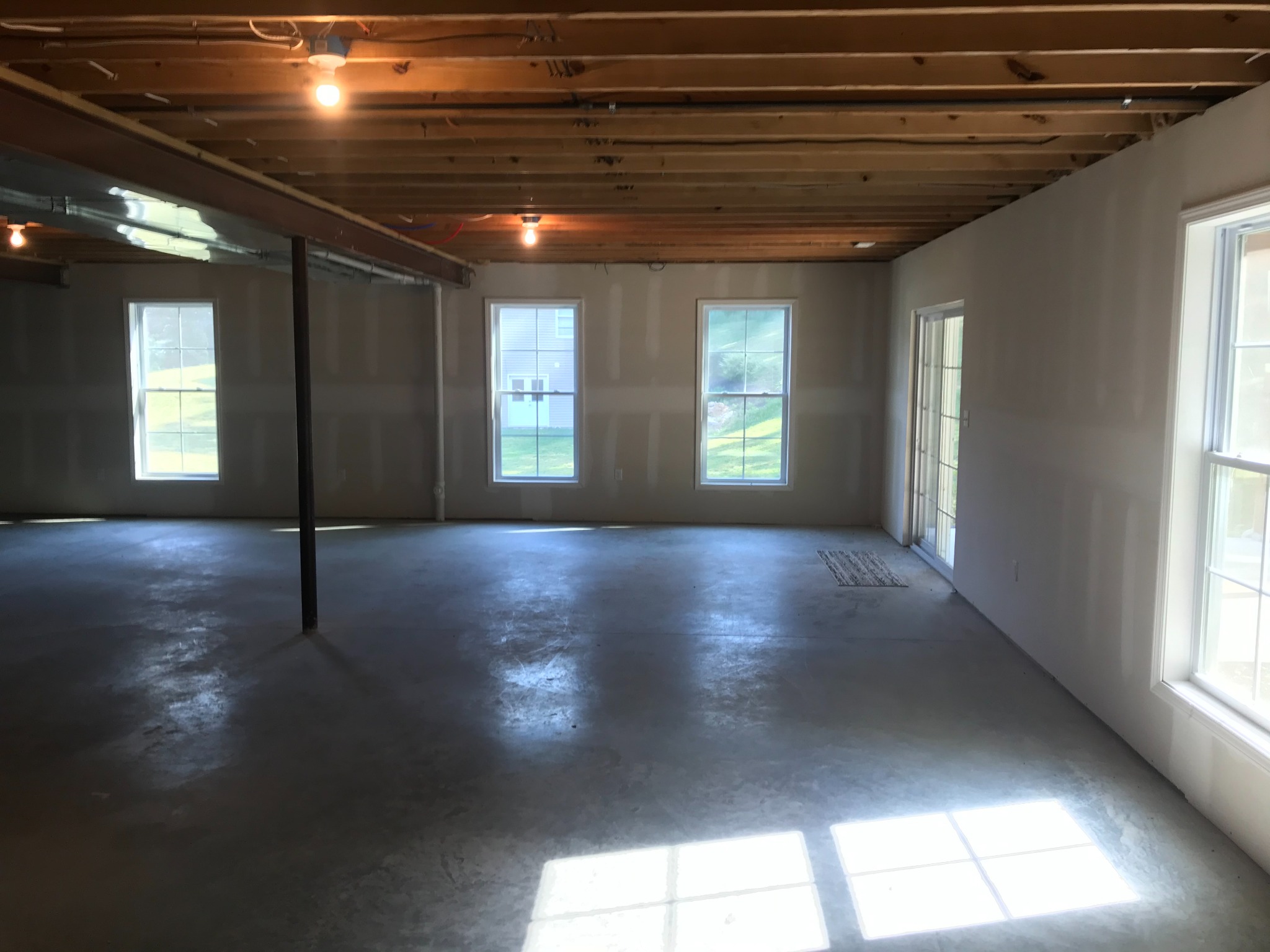 Basement construction in progress